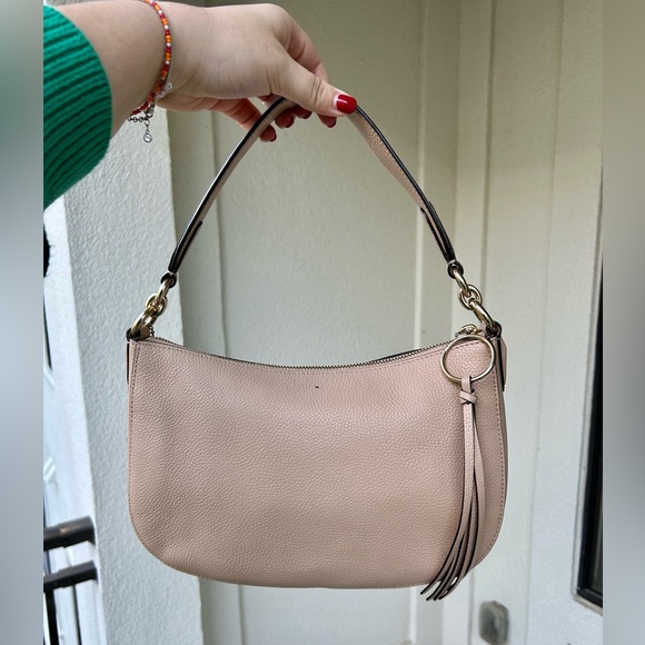 Coach Sutton shoulder bag style 52548 cream leather pebbled classic winter purse - Picture 2 of 11